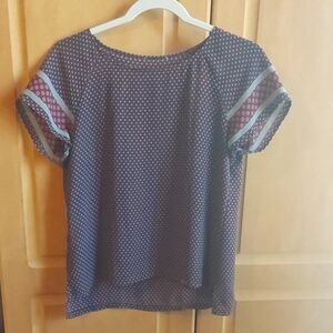 LOFT Polka Dot Short Sleeve Women's Top XSP